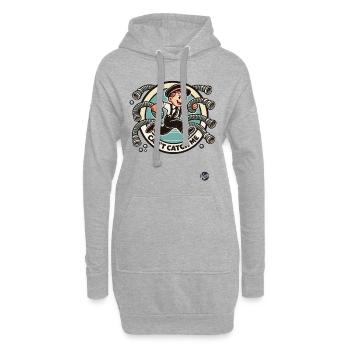 Retro Tube Boy – Can't Catch Me - Hoodie-Kleid - Grau meliert - Vorne