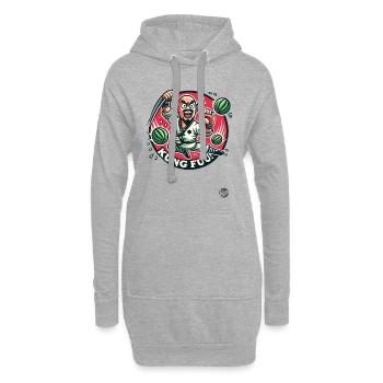 Melons volants – Maîtres du Kung Fu - Sweat-shirt à capuche long Femme - gris chiné - Devant