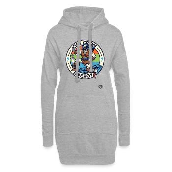 Daumen hoch vom Schwert-Barbar. Große Crom Energie - Hoodie-Kleid - Grau meliert - Vorne