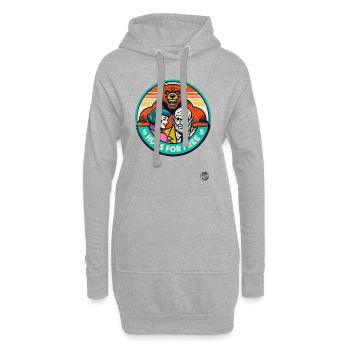 Umarmungen kostenlos vom harten Bodybuilder-Bär - Hoodie-Kleid - Grau meliert - Vorne