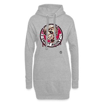 Punk alternatif Emo Girl - Sweat-shirt à capuche long Femme - gris chiné - Devant