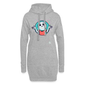 Eh bien, qu’est-ce que c’est, je ne sais pas - Sweat-shirt à capuche long Femme - gris chiné - Devant