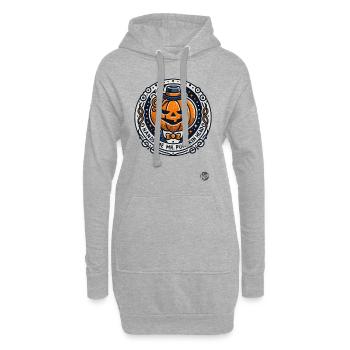 Le beau M. Tête de Citrouille - Sweat-shirt à capuche long Femme - gris chiné - Devant