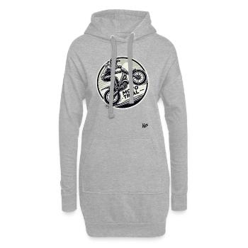 Moto Trial Motocross - Hoodie-Kleid - Grau meliert - Vorne