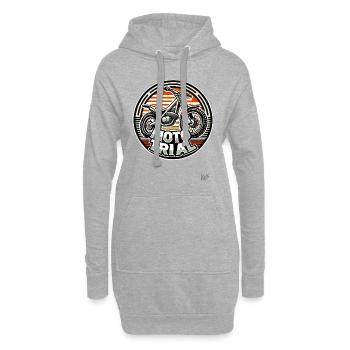 Motocross pour moto-trial - Sweat-shirt à capuche long Femme - gris chiné - Devant
