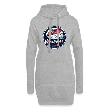 Fous du cerveau TDAH - Sweat-shirt à capuche long Femme - gris chiné - Devant