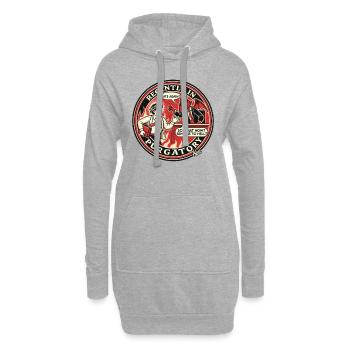 Dante : Trop tard à nouveau au travail en enfer - Sweat-shirt à capuche long Femme - gris chiné - Devant