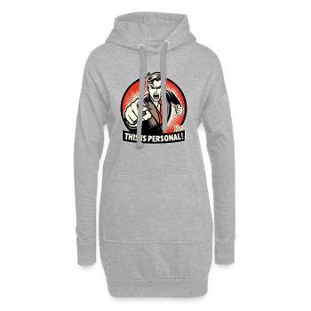 C’est personnel ! - Sweat-shirt à capuche long Femme - gris chiné - Devant