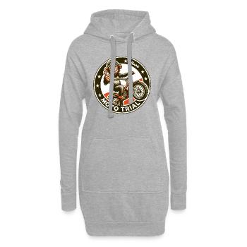 Motocross-Affe Moto Trial - Hoodie-Kleid - Grau meliert - Vorne