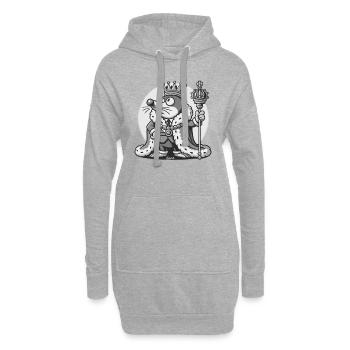Maulwurf Majestät der König des Garten - Hoodie-Kleid - Grau meliert - Vorne
