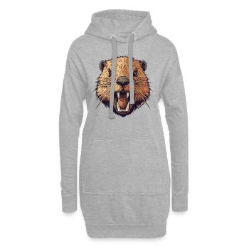 Wilder Biber - Hoodie-Kleid - Grau meliert - Vorne