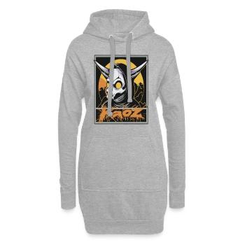 Doom Reaper – Höllischer Sensenmann - Hoodie-Kleid - Grau meliert - Vorne