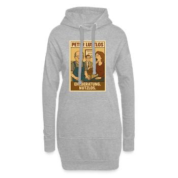 Ehepaar bei Eheberatung - Hoodie-Kleid - Grau meliert - Vorne