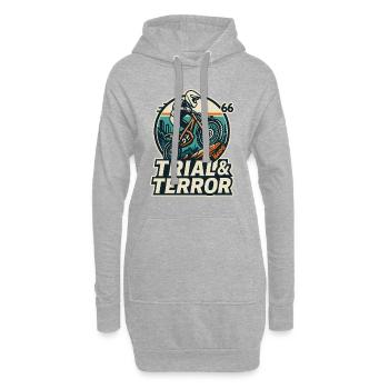 Motocross Held bei Moto Trial und Terror Ritt - Hoodie-Kleid - Grau meliert - Vorne