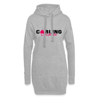 Curling, Curling, Curler, Curling Légende - Sweat-shirt à capuche long Femme - gris chiné - Devant
