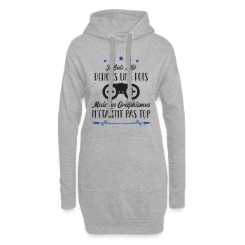 Je Suis Allé Dehors Une Fois Graphismes Pas Au Top - Sweat-shirt à capuche long Femme - gris chiné - Devant