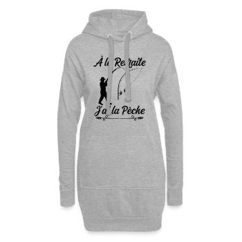 Pêche Retraité Super Cool Pour Papy - Sweat-shirt à capuche long Femme - gris chiné - Devant