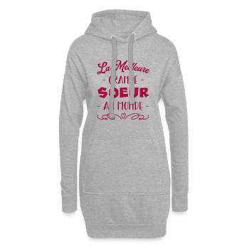 Grande Soeur Universelle C'est La Mienne - Sweat-shirt à capuche long Femme - gris chiné - Devant