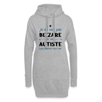 Je Ne Suis Pas Bizarre Je Suis Autiste - Sweat-shirt à capuche long Femme - gris chiné - Devant