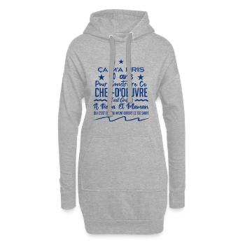 Cadeau anniversaire 40 ans humour merci papa maman - Sweat-shirt à capuche long Femme - gris chiné - Devant