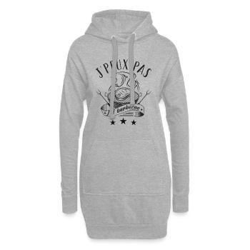 J'peux pas j'ai barbecue - Sweat-shirt à capuche long Femme - gris chiné - Devant