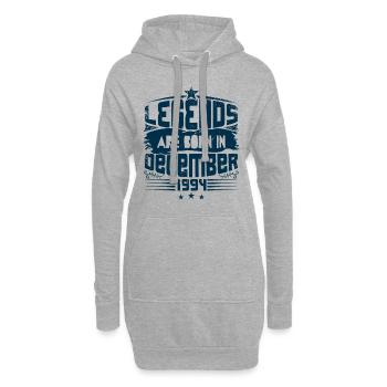 Legends Are Born In December 1994 - Sweat-shirt à capuche long Femme - gris chiné - Devant