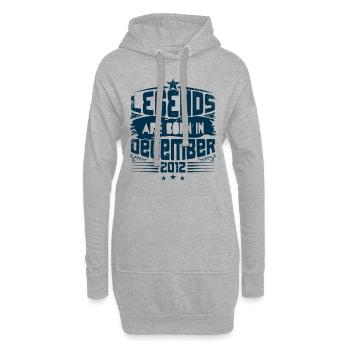 Legends Are Born In December 2012 - Sweat-shirt à capuche long Femme - gris chiné - Devant