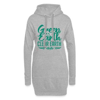 Journée mondiale de la Terre - Sweat-shirt à capuche long Femme - gris chiné - Devant