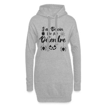 J’ai besoin de me détendre - Sweat-shirt à capuche long Femme - gris chiné - Devant