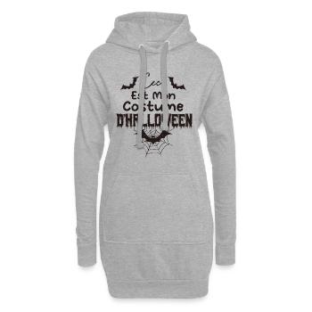 Ceci Est Mon costume d’halloween - Sweat-shirt à capuche long Femme - gris chiné - Devant
