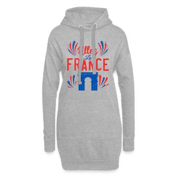 Allez La France - Sweat-shirt à capuche long Femme - gris chiné - Devant