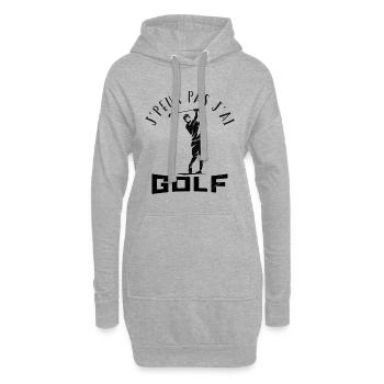 Je peux pas j'ai golf - Sweat-shirt à capuche long Femme - gris chiné - Devant