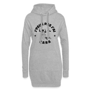 J'peux pas j'ai para - Sweat-shirt à capuche long Femme - gris chiné - Devant