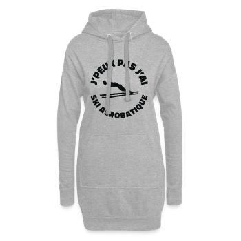 Je Peux pas J'ai ski Acrobatique | Humour Sport - Sweat-shirt à capuche long Femme - gris chiné - Devant