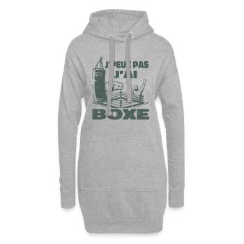 J'Peux Pas J'ai Boxe Humour Cadeau | Boxe Boxeuse - Sweat-shirt à capuche long Femme - gris chiné - Devant
