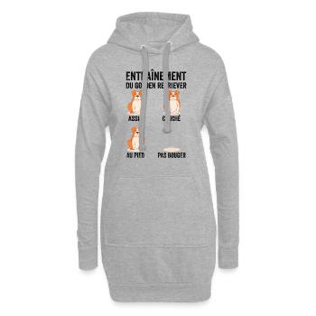 Éducation Chien Entraînement Du Golden Retriever - Sweat-shirt à capuche long Femme - gris chiné - Devant