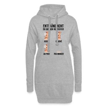 Éducation Chien Entraînement Du Golden Retriever - Sweat-shirt à capuche long Femme - gris chiné - Devant