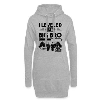 Video Gamer Gaming - Ich bin zu Big Bro aufgestiegen - Hoodie-Kleid - Grau meliert - Vorne