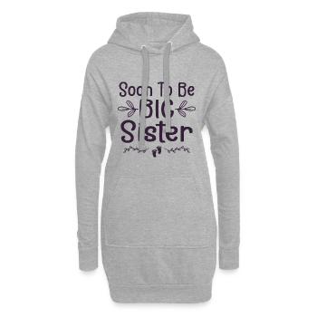 Bald große Schwester - Hoodie-Kleid - Grau meliert - Vorne