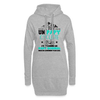 Retraite Papy Cycliste Carrément Plus Cool - Sweat-shirt à capuche long Femme - gris chiné - Devant