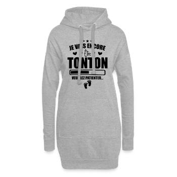 Je Vais Encore être Tonton - Nouveau Tonton Cadeau - Sweat-shirt à capuche long Femme - gris chiné - Devant