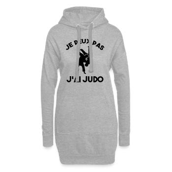 Je Peux Pas J'ai Judo - Sweat-shirt à capuche long Femme - gris chiné - Devant