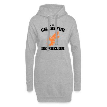 Chasseur de frelon Humour Frelon Asiatique Drôle - Sweat-shirt à capuche long Femme - gris chiné - Devant