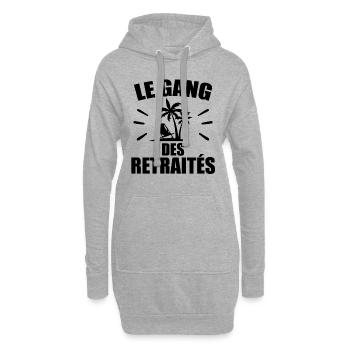 Retraité, Je Suis Retraité, Enfin Retraité - Sweat-shirt à capuche long Femme - gris chiné - Devant