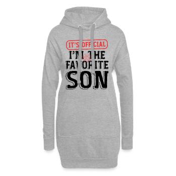 Its Official Im The Favorite Son - Sweat-shirt à capuche long Femme - gris chiné - Devant