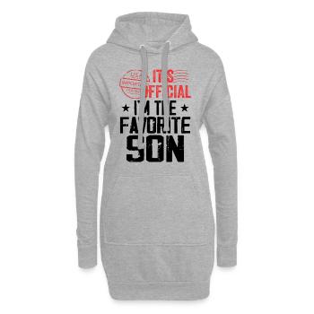 Its Official Im The Favorite Son - Sweat-shirt à capuche long Femme - gris chiné - Devant