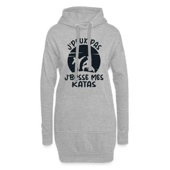 Cadeau Karaté Art Martial Pour Joueur de Karaté - Sweat-shirt à capuche long Femme - gris chiné - Devant