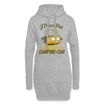 Je Peux Pas Je Me Barre En Camping Car Camping Car - Sweat-shirt à capuche long Femme - gris chiné - Devant