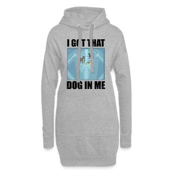 I Got that Dog in Me Xray Meme Funny - Sweat-shirt à capuche long Femme - gris chiné - Devant