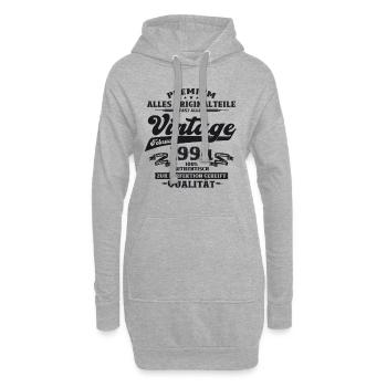 30. Geburtstag Vintage Februar Jahrgang 1994 - Hoodie-Kleid - Grau meliert - Vorne